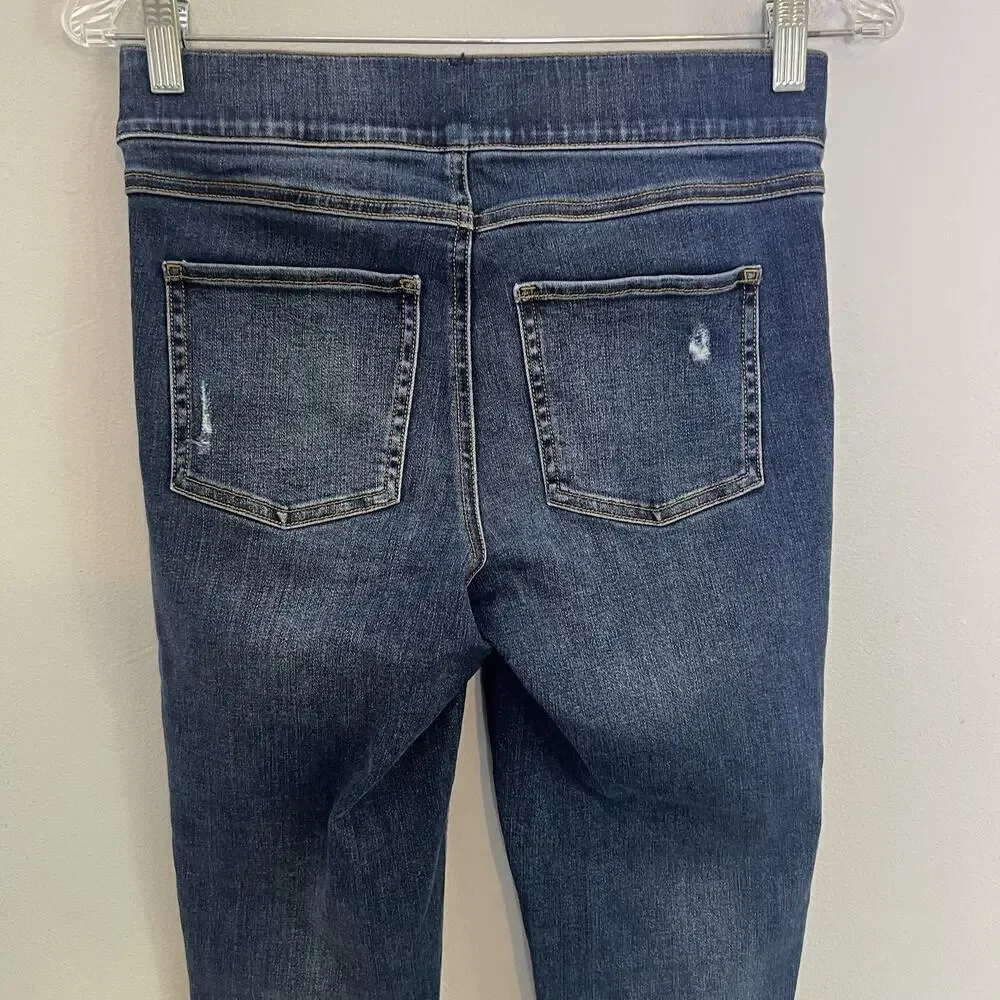 Spanx Womens Pull On Jeggings Jeans Blue Skinny Tummy Control Stretch Sz S Ankle - Picture 7 of 12
